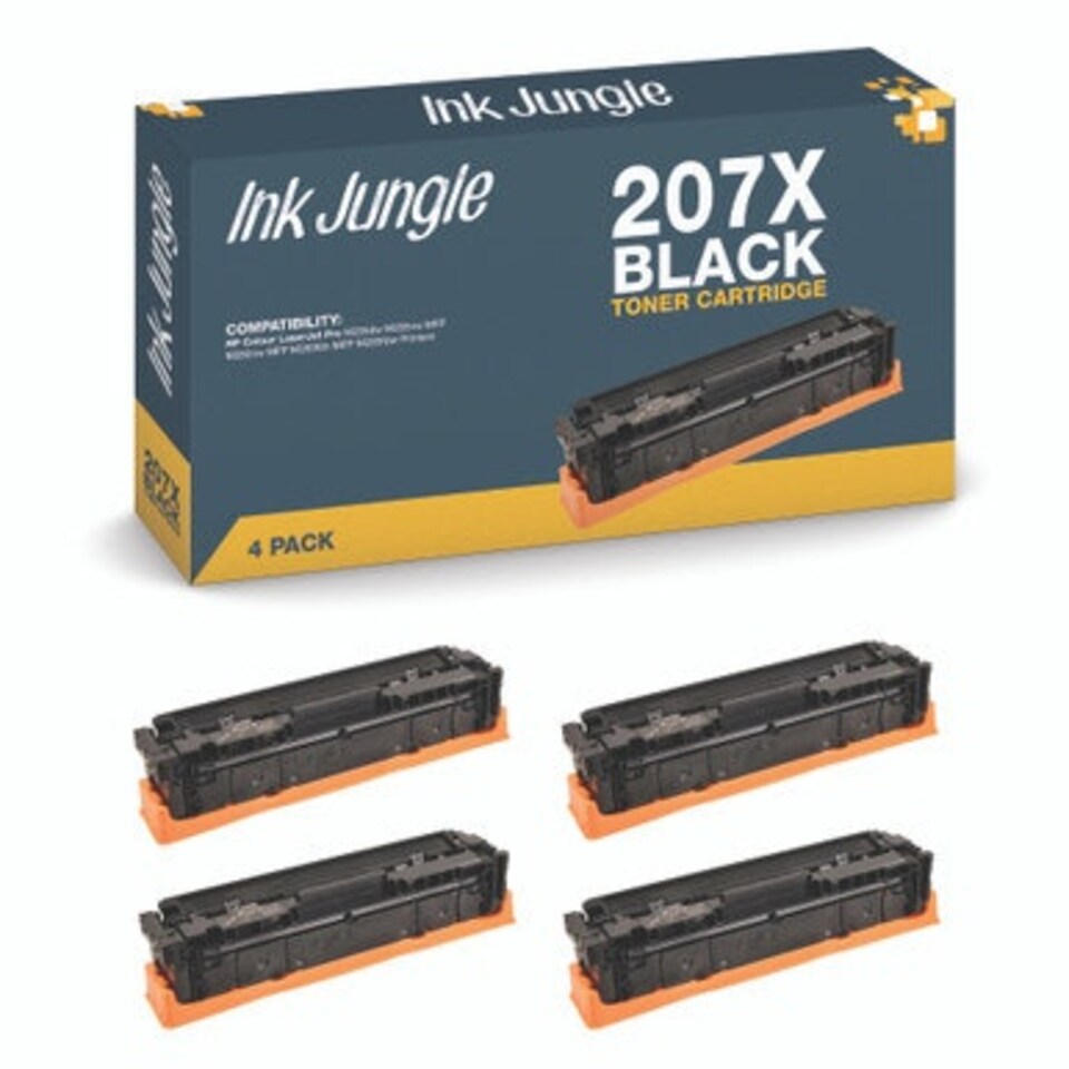 image 1 of 4x Compatible HP 207X Black Toner Cartridges Black