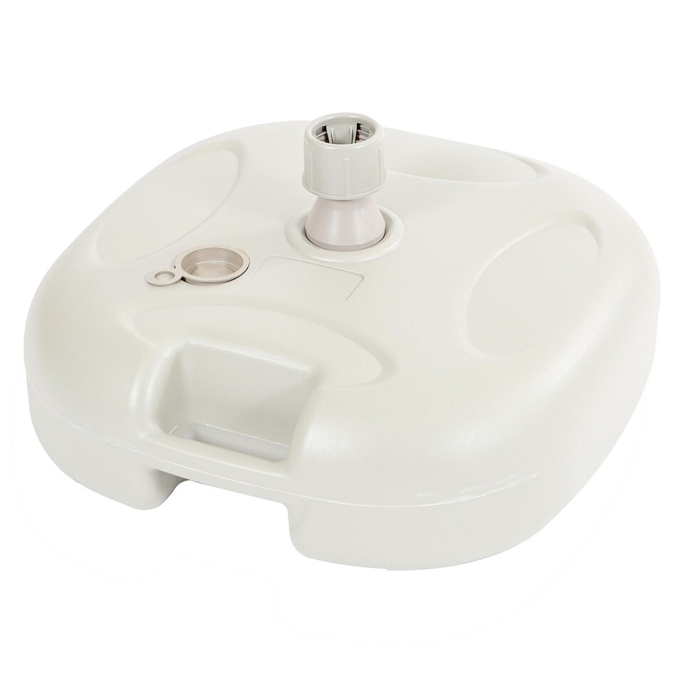 image 1 of Harbour Housewares Plastic Fillable Parasol Base - 20 Litre - White