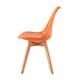 image 4 of Single Dining Chair with Solid Wooden Legs and Seat Cushion Pad Orange - Eva by MCC