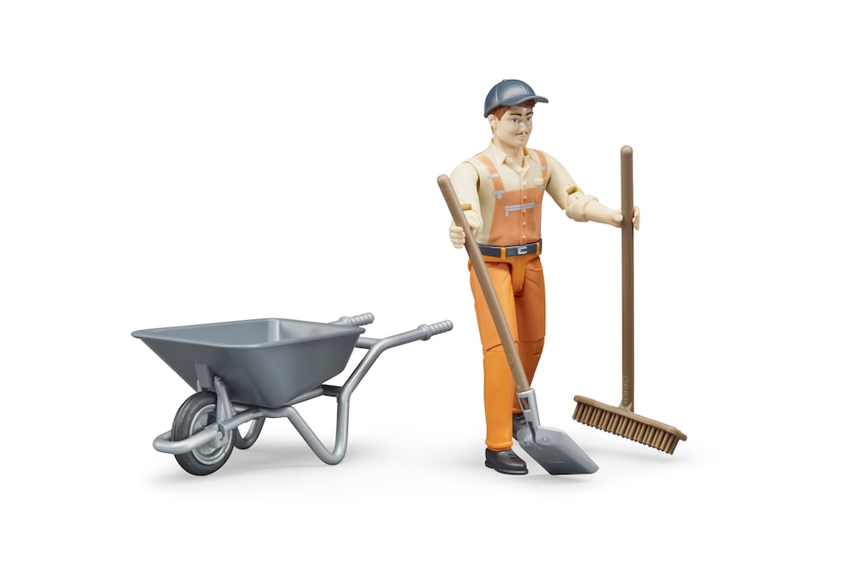 image 1 of Bruder bworld Municipal worker Detailed Vehicle & Playset Model