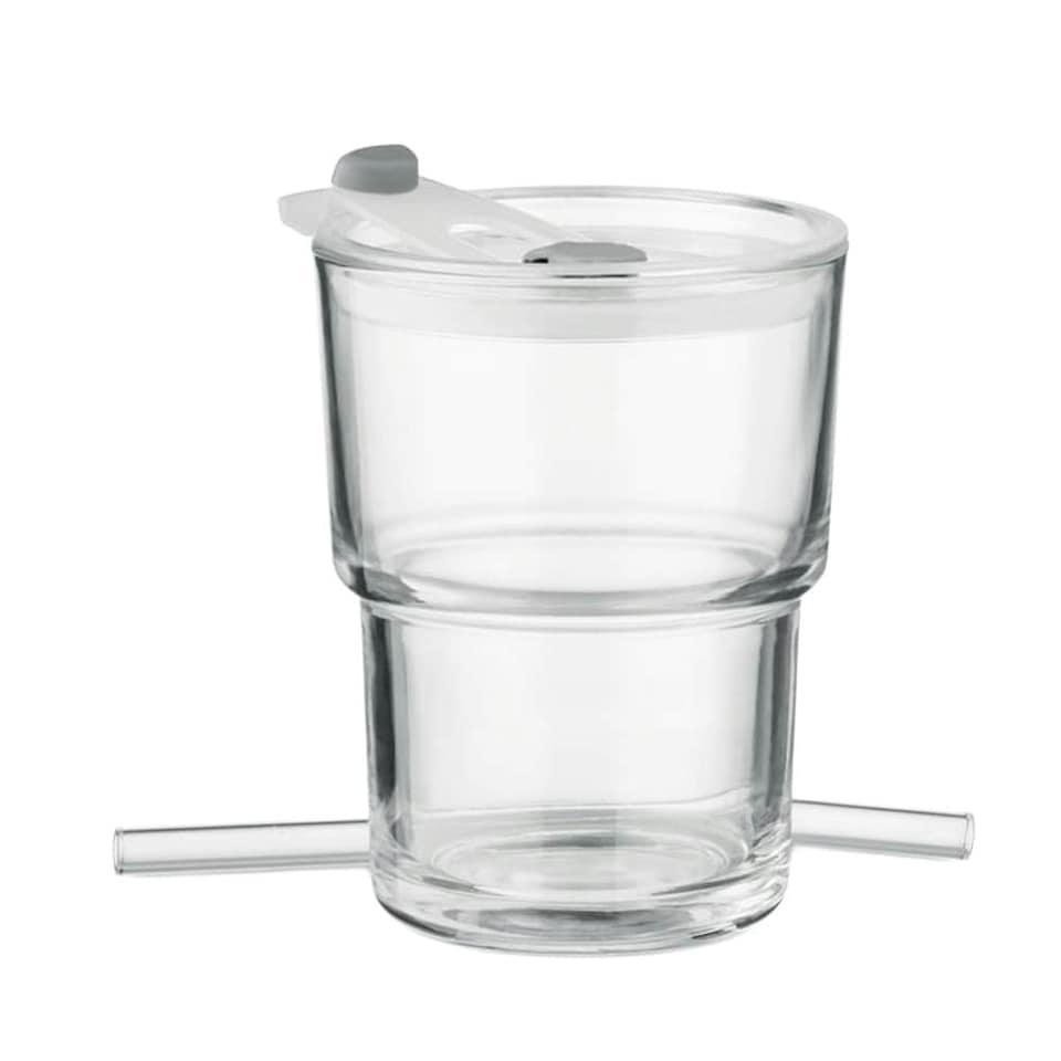 image 1 of MidOcean Sip Straw Glass 400ml Tumbler - Transparent - One Size | Clear | 1