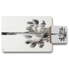 Tall palm (Placemat & Coaster Set)