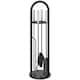 image 1 of Outsunny 5 PCS Fireplace Companion Set, Metal Fireside Companion Set, Silver