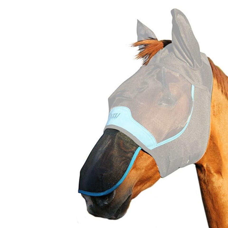 image 1 of Woof Wear Uv Nose Protector Black | Colour: Black/Turquoise
Size: Large