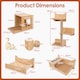 image 2 of COSTWAY 6Pcs Cat Wall Furniture Set Kitten Wall Natural