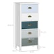 image 3 of HOMCOM Chest of Drawers, 5 Drawer Storage Organiser Unit Bedroom, Black