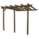 image 1 of Wall Mounted Garden Pergola 3 Post - L420 x W420 x H270 cm - Rustic Brown
