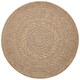 image 1 of The Rugs Indoor Outdoor Almendro Round Rug Chevron Design High Low Texture