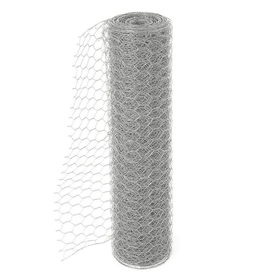 image 1 of True Products Galvanised Chicken Wire Netting - Rabbit Poultry Pet Garden Fence 50mm Mesh - 1.2m x 10m
