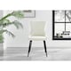 image 2 of Furniturebox 2x Nora Cream Velvet Black Leg Dining Chairs