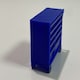 image 2 of Slot Car Trackside Scenery Roller Tool Chest Large Blue 1:32 Scale WASP