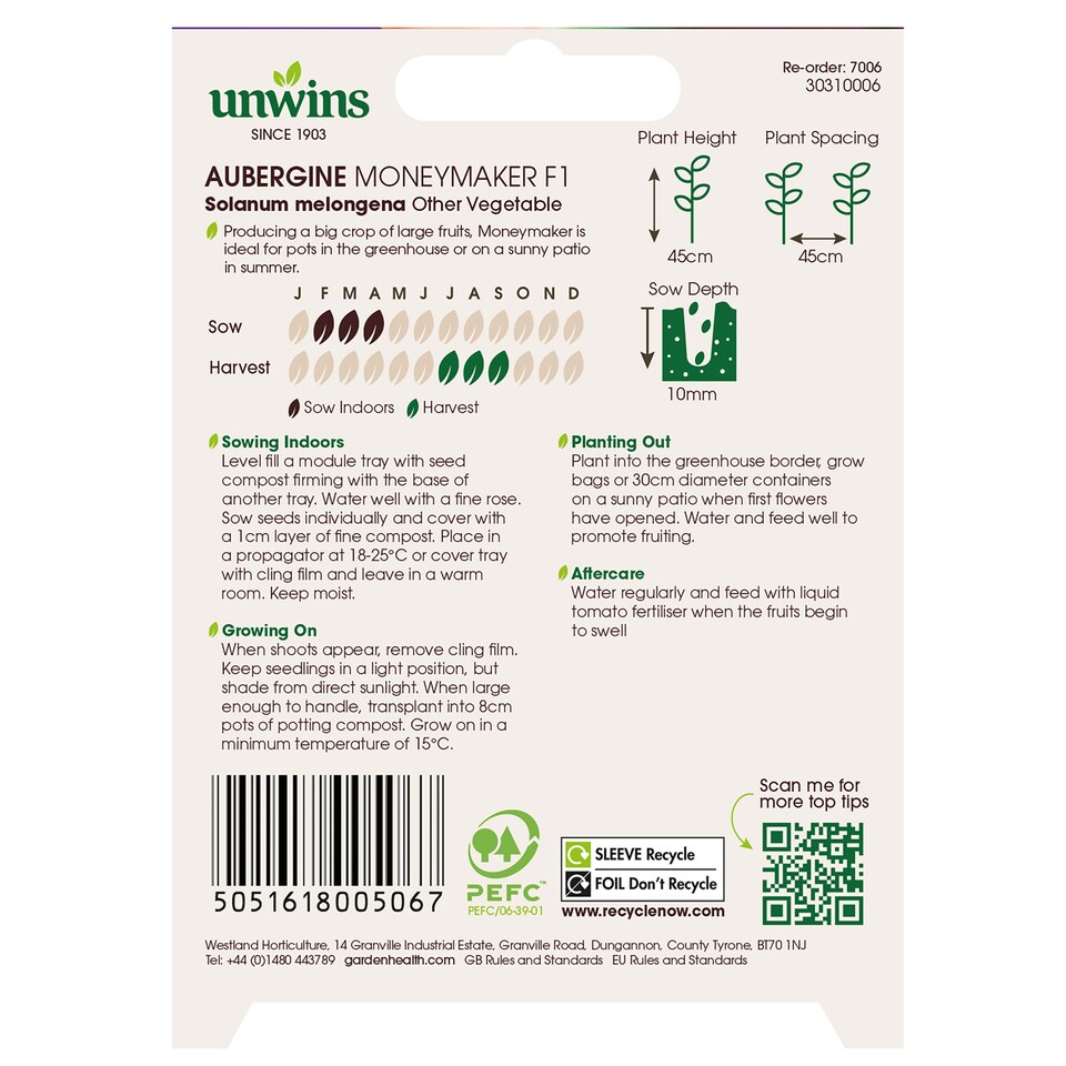 image 1 of Aubergine Patio Mix | Multi | Green, White, Purple | Seeds | 1