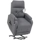 image 1 of HOMCOM Linen Fabric Electric Recliner Chair with Remote Control, Grey Grey