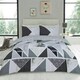 image 2 of VELVETIO Mila Geometric Duvet Cover Set Reversible Polycotton Easy Care Beddings Pink | Double
