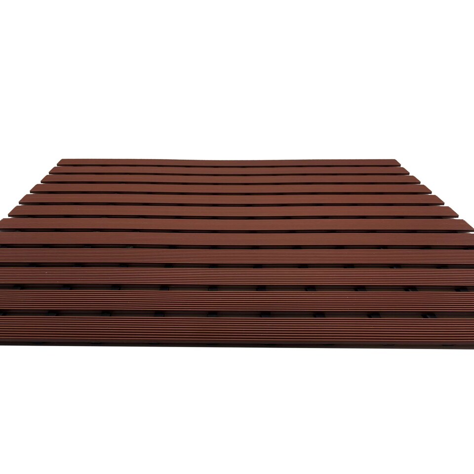 image 1 of PVC Duckboard Non-Slip Shower Mat - 61cm x 43cm | Brown | Brown