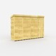 image 1 of 15 x 4 Feet Pent Shed - Single Door Without Windows - Wood - L118 x W454 x H201 cm Brown