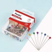 Pack of 100 Assorted Colour Pearl Head Pins 4mm