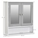 image 7 of kleankin Wall Mounted Mirror Cabinet W/ Double Mirror Doors & Adjustable Shelf