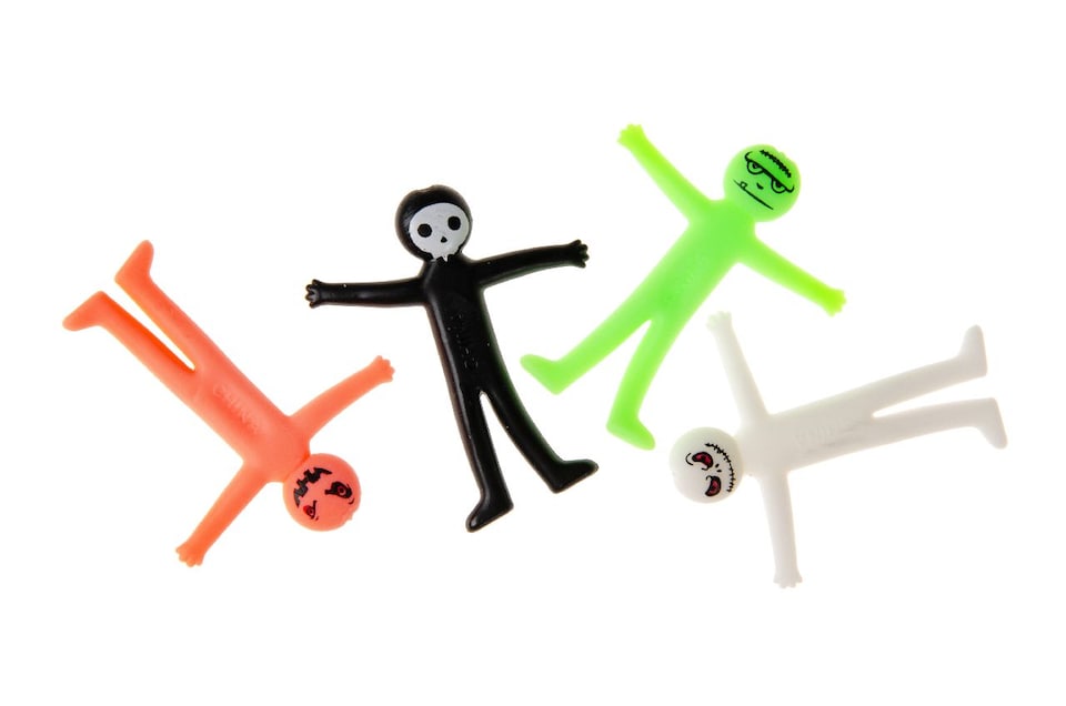 image 1 of Pack of 12 Halloween Stretchy Smile Face Figures
