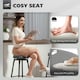 image 4 of HOMCOM Swivel Bar Stools Set of 2, PU Leather Barstools with Footrest Grey
