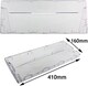 image 2 of SPARES2GO Plastic Drawer Flap Front Handle for Indesit CA55 CAA55 Series Fridge Freezer (Pack of 3)