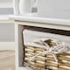 image 5 of Wooden Chest Of Drawer Storage Unit Willow Wicker Baskets Bedside Fully Assembled White | 3 Drawers