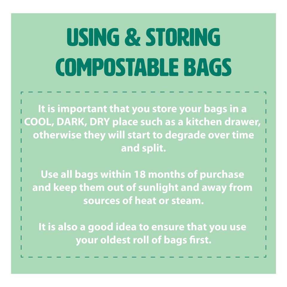 image 1 of All-Green 30 Litre Compostable Food Waste Bin Liners - 5 Rolls