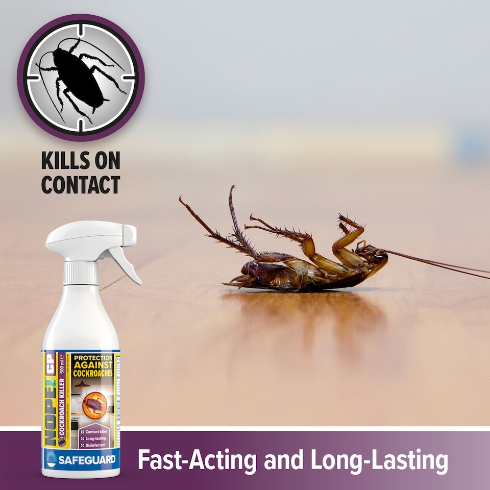 image 1 of NOPE CP Cockroach Killer Spray (500ml) Odourless, Strong, Contact Killer for home use.