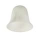 image 3 of ValueLights 3 Pack Marble Effect Bell White Frosted Glass Replacement Shades | White
