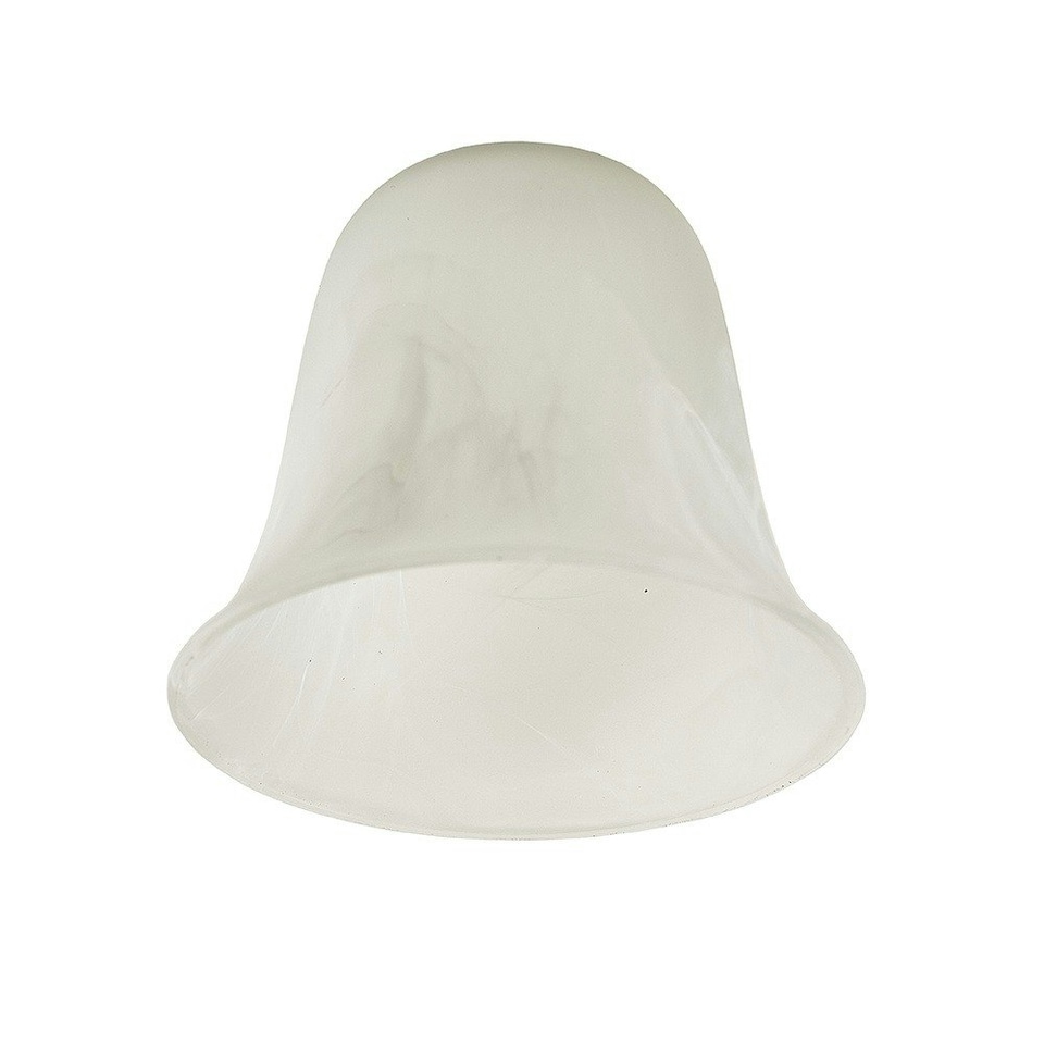 image 1 of ValueLights 3 Pack Marble Effect Bell White Frosted Glass Replacement Shades | White