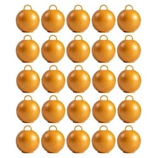 Gold Round Bubble Balloon Weights - Pack of 25