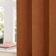 image 4 of Furn Soft Chenille Blackout Eyelet Curtain Pair, 117cm width x 183cm drop | Orange | Rust | 1