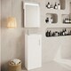 image 4 of Cloakroom Floor Standing 1 Door Vanity Unit with Basin, 400mm - Gloss White White