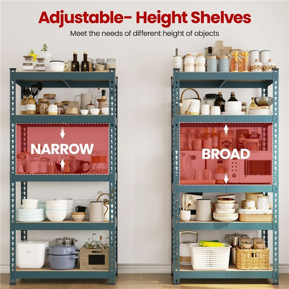 image 1 of Yaheetech 152.5 cm Tall 5 Tiers Boltless Storage Shelf Goods Rack