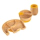image 1 of Tiny Dining 4pc Elephant Bamboo Suction Baby Feeding Set - Yellow