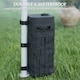 image 4 of Outsunny Set of 4 Heavy Duty Gazebo Weights Bags, 500D Sand Weights, Black | Black | Black | 22 x 22 x 50 cm