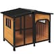 image 9 of PawHut Wooden Dog Kennel, Dog House w/ Removable Floor or Large Dogs 