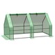 image 1 of Outsunny Mini Small Greenhouse with Steel Frame & PE Cover & Window
