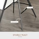 image 5 of HOMCOM Set Of 2 Bar Stools Vintage Microfiber Cloth Tub Seats Padded Steel Brown