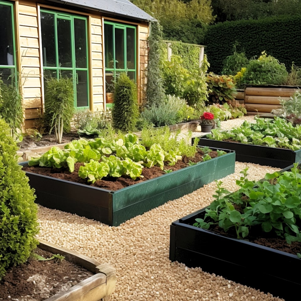 image 1 of GardenSkill Garden Raised Vegetable Bed 2.5x2.5x0.5m H - Modular Crop Flower Planter Frame - Ultra Deep 20 Inch Grow Box Trough
