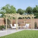image 1 of Corner Pergola - Wood - L360 x W360 cm - Light Green