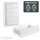 image 7 of Vida Designs Glinton 3 Piece FSC Certified Bedroom Set (2 Drawer Bedside Chest, 5 Drawer Chest, 2 Door 2 Drawer Wardrobe), White | White | White | L | 3