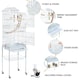 image 4 of Yaheetech 158.5 cm Tall Roof Top Birdcage with Rolling Metal Stand White