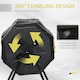 image 4 of Outsunny 160L Outdoor Tumbling Compost Bin with Dual Chamber Yellow | Yellow | One Size