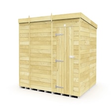 9 x 8 Feet Pent Shed - Single Door Without Windows - Wood - L231 x W276 x H201 cm Brown