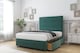 image 4 of Sloomy Monaco Emerald Plush Divan Bed Base 2 Drawers Foot-End With 54 Inch Floor Standing Headboard & 12 Inch Matching Footboard | Green | Emerald | King | 1