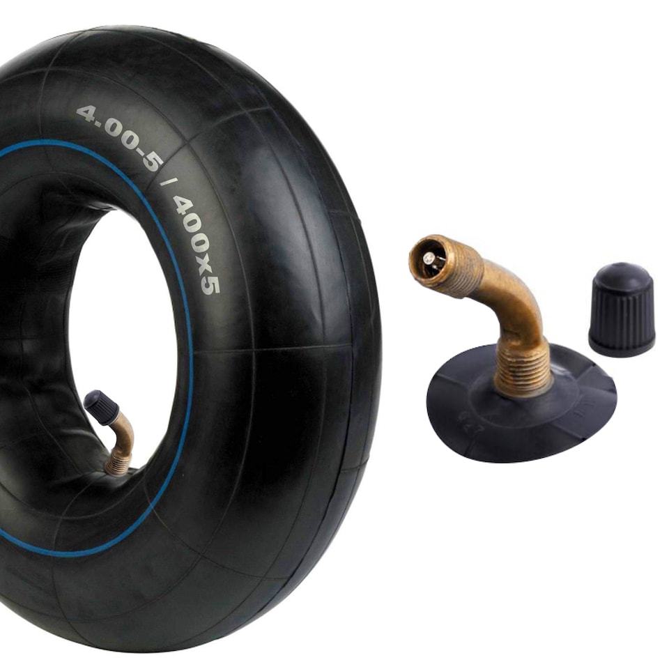 image 1 of SPARES2GO Inner Tube 4.00x5 330x100 4.00-5 Wheel Barrow Trailer Mobility Scooter Cart Pneumatic x 4