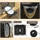 image 9 of HOMCOM Retro Kettle and Toaster Set with Temperature Gauge, 1.7L 3000W Rapid Boil Jug Kettle with Otter Thermostat, Limescale Filter, 4 Slice Toaster with 7 Browning Controls, Crumb Tray, Black | Black
