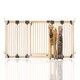 image 1 of Bettacare Wooden Multi Panel Flexible Pet Barrier, Natural Wood, up to 256cm Wide, Dog Barrier for Pets Dogs and Puppy Cream | Natural