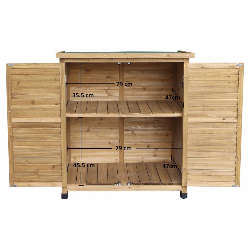 image 1 of Wooden Garden Shed Outdoor Store Cupboard Tool Storage Lawn Mower Wood Cabinet